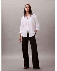 Calvin Klein - Tencel Roll Tab Classic Button-Down Shirt - Lyst