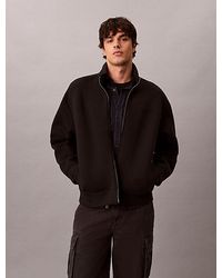 Calvin Klein - Double Knit Jersey Zip Up Jacket - Lyst