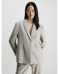 Calvin Klein - Oversized Tailored Wool Blazer - Lyst
