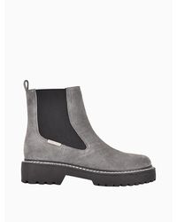Calvin Klein Shari Lug Sole Chelsea Boot - Grey