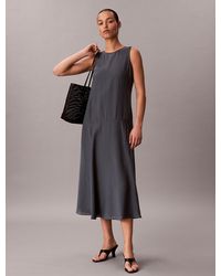 Calvin Klein - Abito Maxi Con Linea Ad A - Lyst