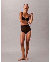 Calvin Klein - High Waisted Thong Minimalist Mesh - Lyst