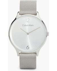 Calvin Klein - Minimalistic Dial Mesh Bracelet Watch - Lyst