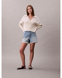 Calvin Klein - Jeans 90S Relaxed Frayed Denim Shorts - Lyst