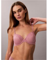 Calvin Klein - Perfectly Fit Lace Lightly Lined Full Coverage Bra - Lyst