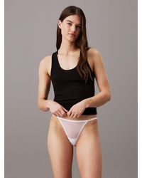 Calvin Klein - Culotte en maille transparente - Lyst