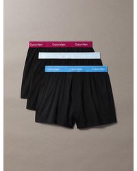 Calvin Klein - 3 Pack Slim Boxers Icon Cotton Stretch - Lyst