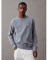 Calvin Klein - Monogramm-Sweatshirt aus Fleece - Lyst