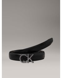 Calvin Klein - Slim Leather Logo Belt - Lyst