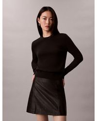 Calvin Klein - Merino Wool Crew Neck Jumper - Lyst