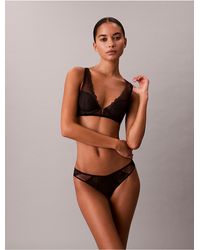 Calvin Klein - Lightly Lined Plunge Bra - Lyst