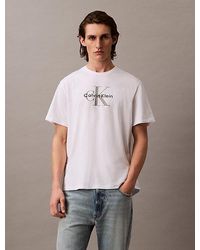 Calvin Klein - T-Shirt Mit Monogramm-Logo - Lyst