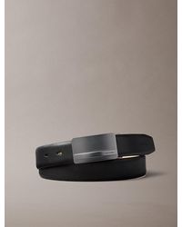 Calvin Klein - Cintura Con Fibbia E Piastrina - Lyst