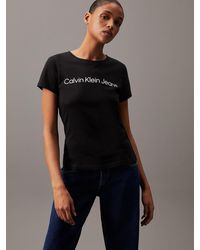 Calvin Klein - Slim Organic Cotton Logo T-shirt - Lyst