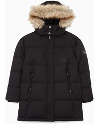 Calvin Klein Pufferjack Met Capuchon - Zwart