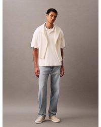 Calvin Klein - Relaxed Poloshirt Van Ribkatoen - Lyst
