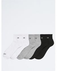 Calvin Klein - Basic Cushion Quarter 6-Pack Socks - Lyst
