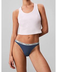 Calvin Klein - Thong Icon Logo - Lyst