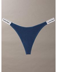 Calvin Klein - Dipped String Thong Icon Logo - Lyst