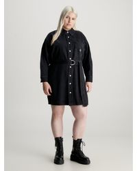 Calvin Klein - Plus Size Denim Shirt Dress - Lyst
