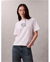 Calvin Klein - Calvin Klein Embroidered Script Logo Classic T-Shirt - Lyst
