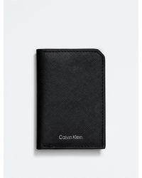 Calvin Klein - Refined Saffiano Compact Bifold Wallet - Lyst