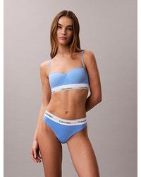 Calvin Klein - Longline Balconette Bra Icon Cotton Modal - Lyst