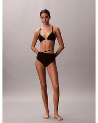 Calvin Klein - High Waisted Bikini Bottoms Ck Tailored - Lyst