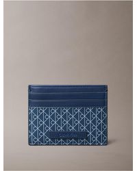 Calvin Klein - Allover Monogram Logo Card Holder - Lyst