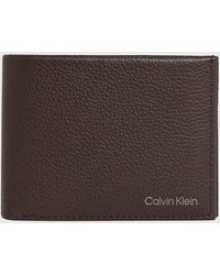 Calvin Klein - Leather Rfid Trifold Wallet - - Black - Men - One Size - Lyst