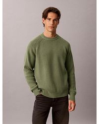 Calvin Klein - Jeans Wool Blend Ribbed Jumper - Lyst
