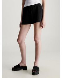 Calvin Klein - Shorts de chándal de felpa de algodón - Lyst