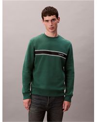 Calvin Klein - Fleece Stripe Classic Sweatshirt - Lyst
