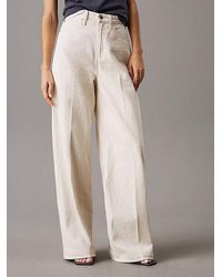 Calvin Klein - High Rise Wide Leg Jeans - Lyst