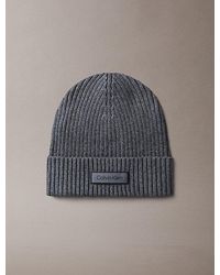 Calvin Klein - Cotton Cashmere Blend Beanie - Lyst