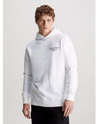 Calvin Klein - Sudadera de felpa con capucha y logo gráfico - Lyst