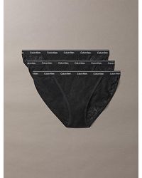 Calvin Klein - 3 Pack Bikini Briefs Icon Lace - Lyst