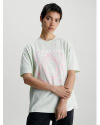 Calvin Klein - Oversized T-shirt Met Print - Lyst