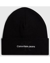 Calvin Klein - Gorro de punto con logo - Lyst