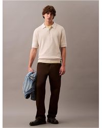 Calvin Klein - Smooth Cotton Waffle Classic Polo Shirt - Lyst