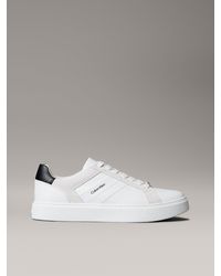 Calvin Klein - Leather And Suede Flexible Sole Trainers - Lyst