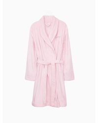calvin klein plush shawl collar robe