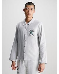 Calvin Klein - Pyjama-Top aus Baumwoll-Flanell - Lyst