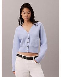 Calvin Klein - Jeans Soft Knit Cotton Wool Cardigan - Lyst