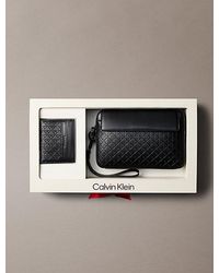 Calvin Klein - Allover Emblem Logo Card Holder And Pouch - Lyst