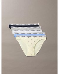 Calvin Klein - 5 Pack Low Rise Bikini Briefs Icon Logo - Lyst