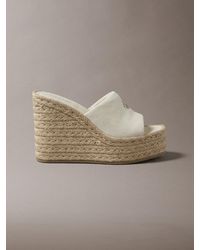 Calvin Klein - Sandales Espadrilles Compensées En Toile - Lyst