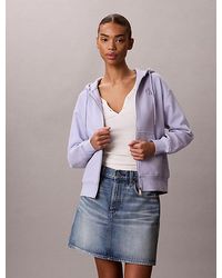 Calvin Klein - Jeans Relaxed Monogram Zip Hoodie - Lyst