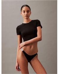 Calvin Klein - Modern Logo Dipped String Thong - Lyst