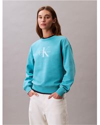 Calvin Klein - Relaxed Monogram Sweatshirt - Lyst